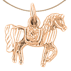 14K or 18K Gold Carousel Horse Pendant