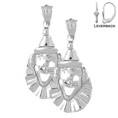 14K or 18K Gold Clown Earrings