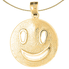 Anhänger „Happy Face“ aus 10 Karat, 14 Karat oder 18 Karat Gold
