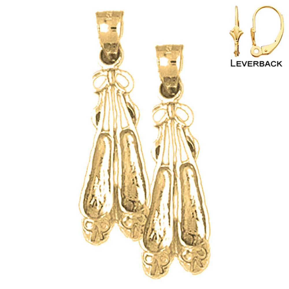14K or 18K Gold Ballerina Shoe Earrings