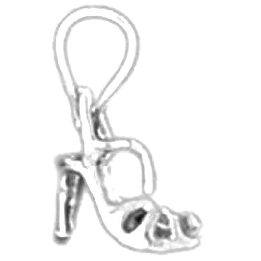 14K or 18K Gold 3D High Heel Shoe Pendant