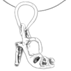 14K or 18K Gold 3D High Heel Shoe Pendant