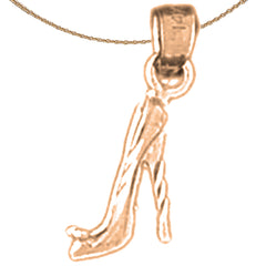 14K or 18K Gold 3D High Heel Shoe Pendant