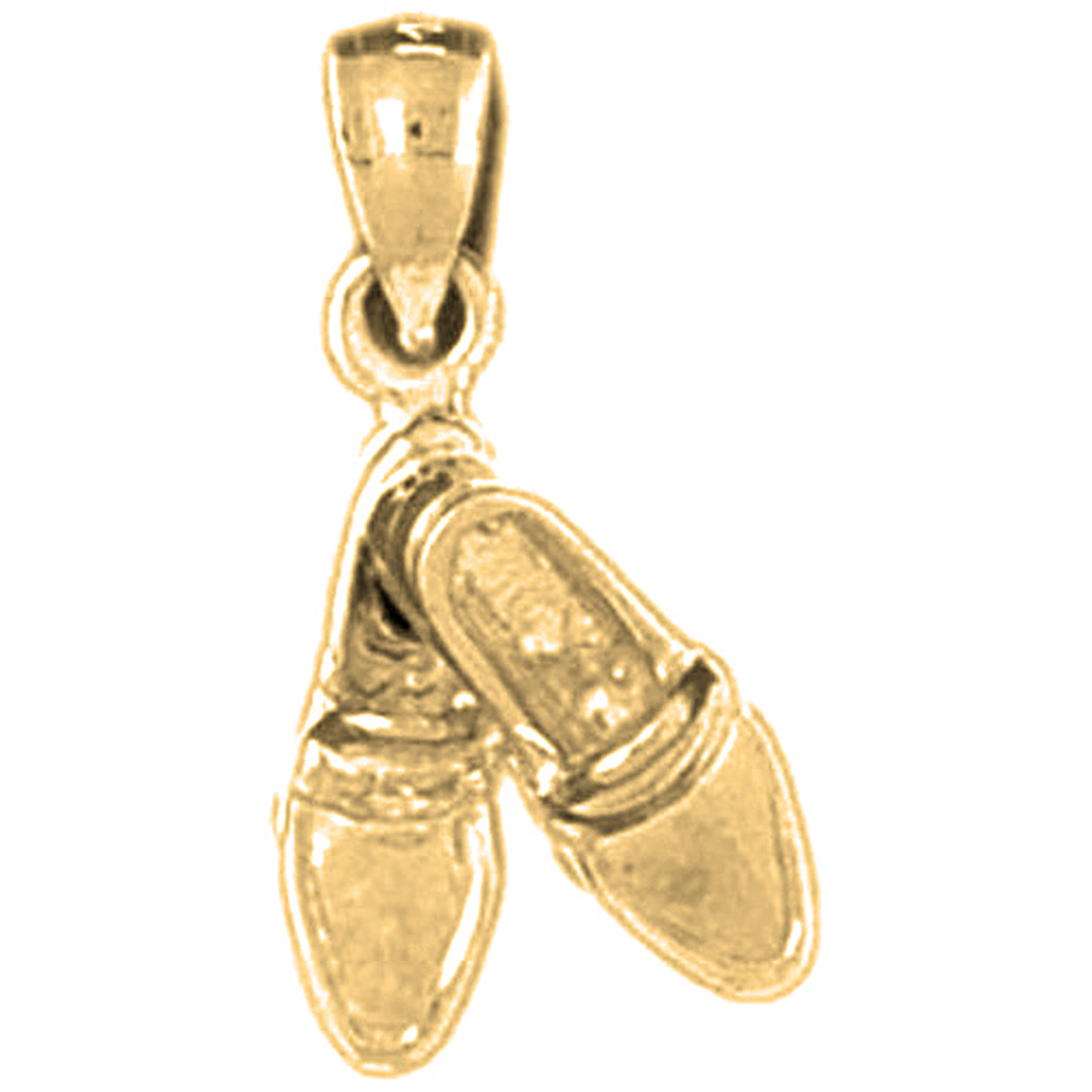 10K, 14K or 18K Gold Shoes Pendant