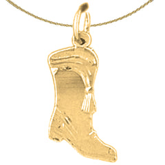 14K or 18K Gold Boot Pendant