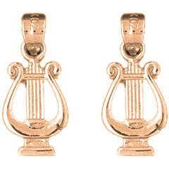 14K or 18K Gold 19mm Piano Earrings