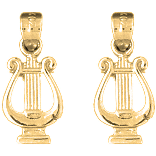 14K or 18K Gold 19mm Piano Earrings