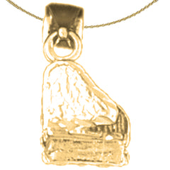 14K or 18K Gold 3D Piano Pendant