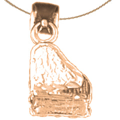 14K or 18K Gold 3D Piano Pendant