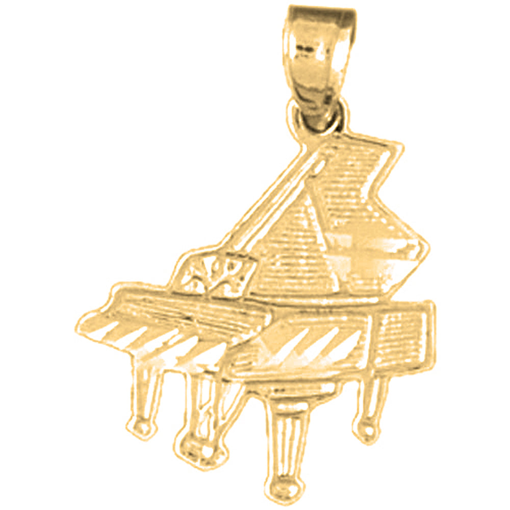 14K or 18K Gold Piano Pendant