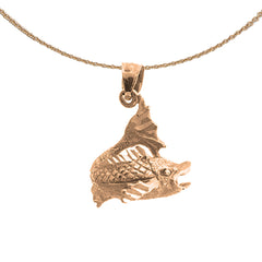 14K or 18K Gold Bass Pendant