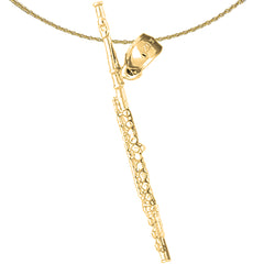 14K or 18K Gold Flute Pendant