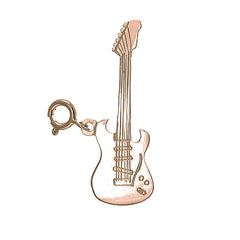 14K or 18K Gold Electric Guitar Pendant