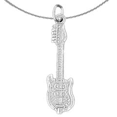 14K or 18K Gold Electric Guitar Pendant