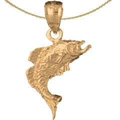 14K or 18K Gold Bass Pendant