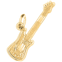 14K oder 18K Gold E-Gitarre Anhänger