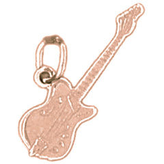 14K or 18K Gold Electric Guitar Pendant