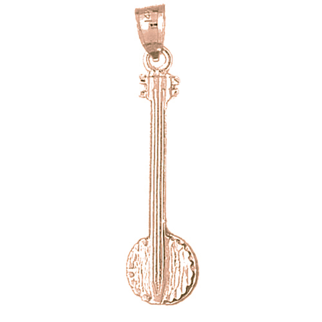 14K or 18K Gold Banjo Pendant