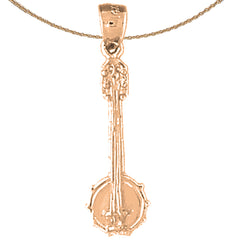 14K or 18K Gold Banjo Pendant