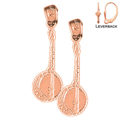 14K or 18K Gold Banjo Earrings