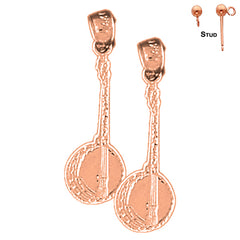 Banjo-Ohrringe aus 14 Karat oder 18 Karat Gold