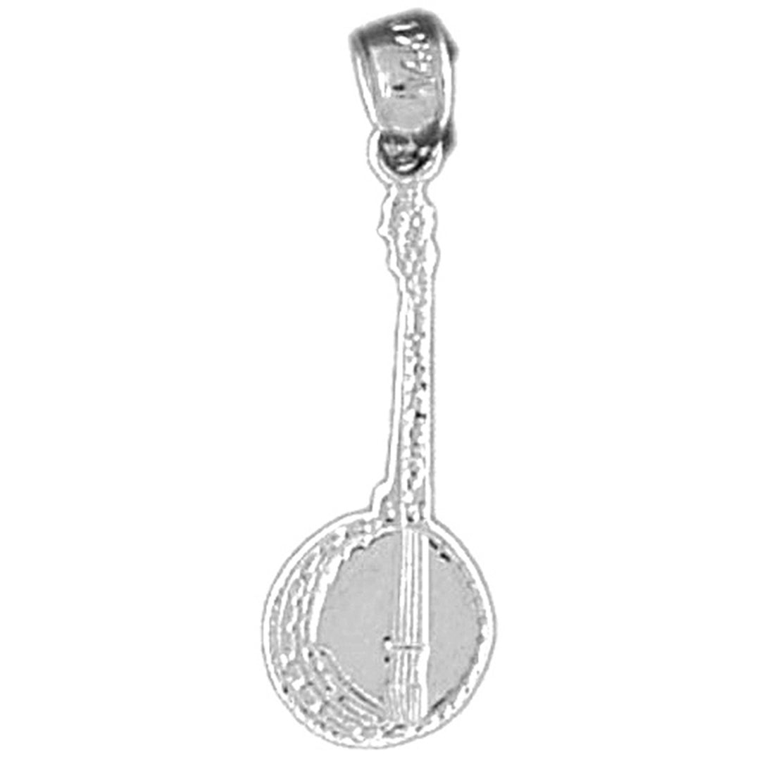 14K or 18K Gold Banjo Pendant