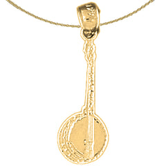 14K or 18K Gold Banjo Pendant