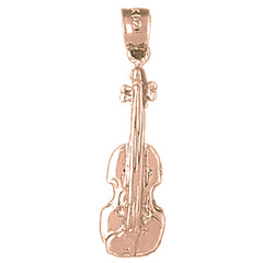 10K, 14K or 18K Gold Violin, Viola Pendant