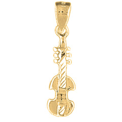 14K or 18K Gold Violin, Viola Pendant