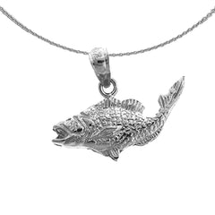 14K or 18K Gold Bass Pendant