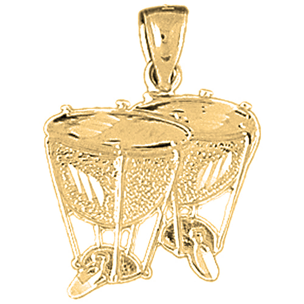 14K or 18K Gold Congas Pendant