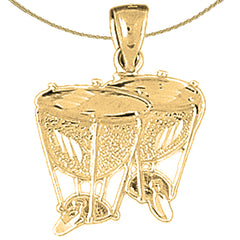 14K or 18K Gold Congas Pendant