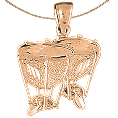 14K or 18K Gold Congas Pendant