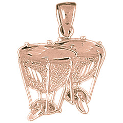 14K or 18K Gold Congas Pendant