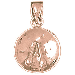 10K, 14K or 18K Gold Steel Drums Pendant