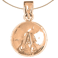 10K, 14K or 18K Gold Steel Drums Pendant