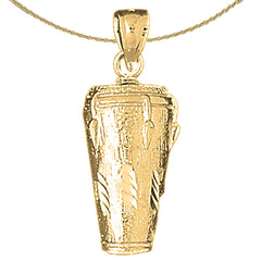 10K, 14K or 18K Gold Congas Pendant