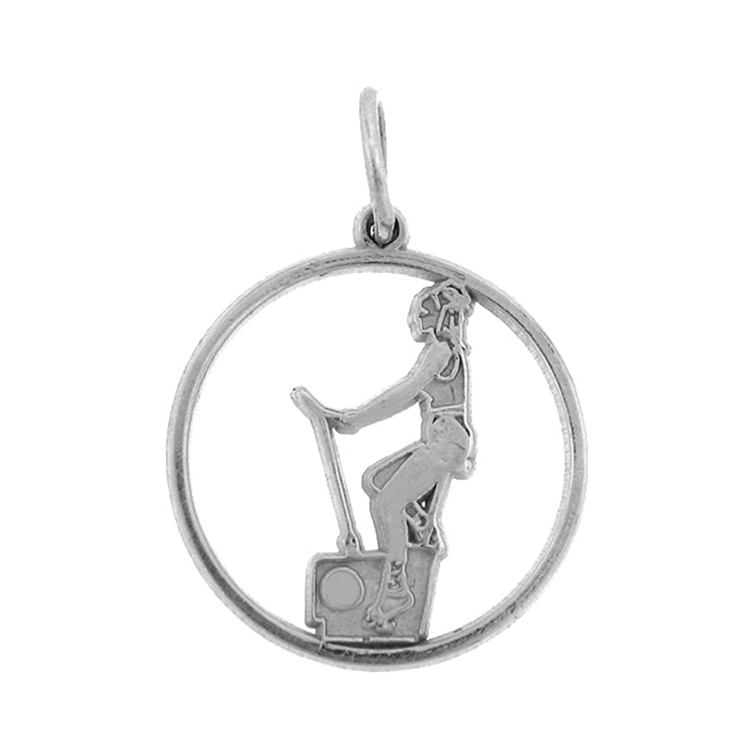 14K or 18K Gold Exercise Bike Pendant