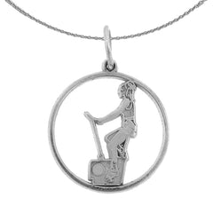 14K or 18K Gold Exercise Bike Pendant