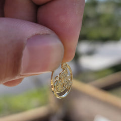 14K or 18K Gold Dirt Bike Pendant