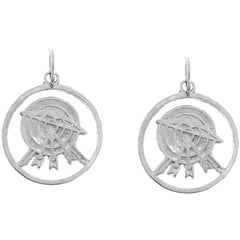 Sterling Silver 20mm Archery Earrings