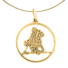 Colgante Polo de Oro de 14K o 18K