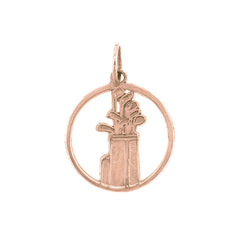 14K or 18K Gold Golf Bag Pendant