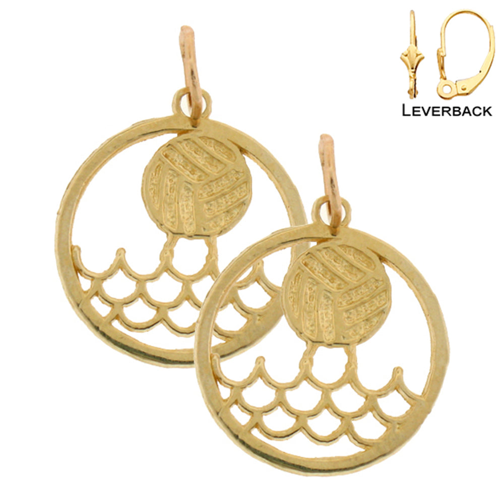 14K or 18K Gold Water Polo Earrings