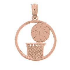 14K or 18K Gold Basketball Pendant