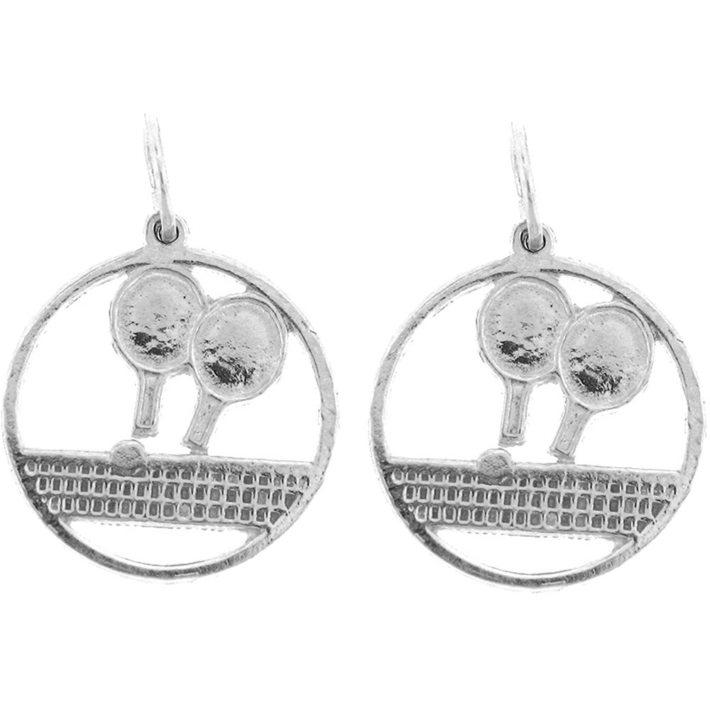 Sterling Silver 20mm Ping Pong Earrings