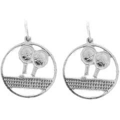 Sterling Silver 20mm Ping Pong Earrings