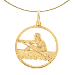 14K or 18K Gold Canoe Pendant