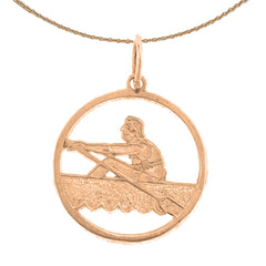 14K or 18K Gold Canoe Pendant