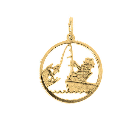 14K or 18K Gold Fisherman Pendant